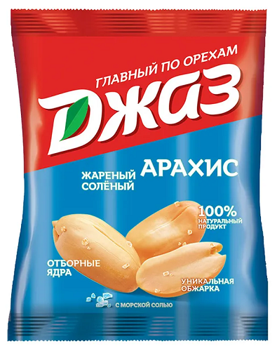 "Джаз" 40гр. Арахис жареный соленый  (1*60)   