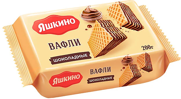 Яшкино  Вафли 200гр. Шоколадные (24)    ЯВ123