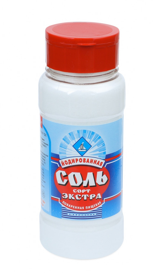 Соль ЭКСТРА  250гр. Йод   (21) Пластик 