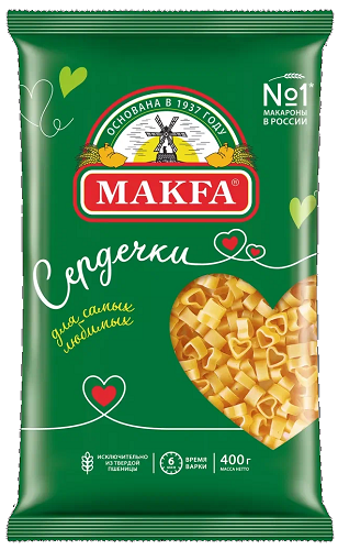 "Макфа" 400г  Сердечка  (20) 