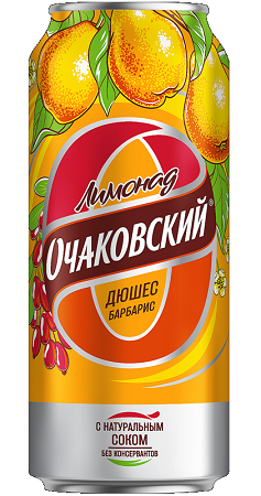 Лимонад "Очаково" 0,45 ж/б (12) дюшес барбарис