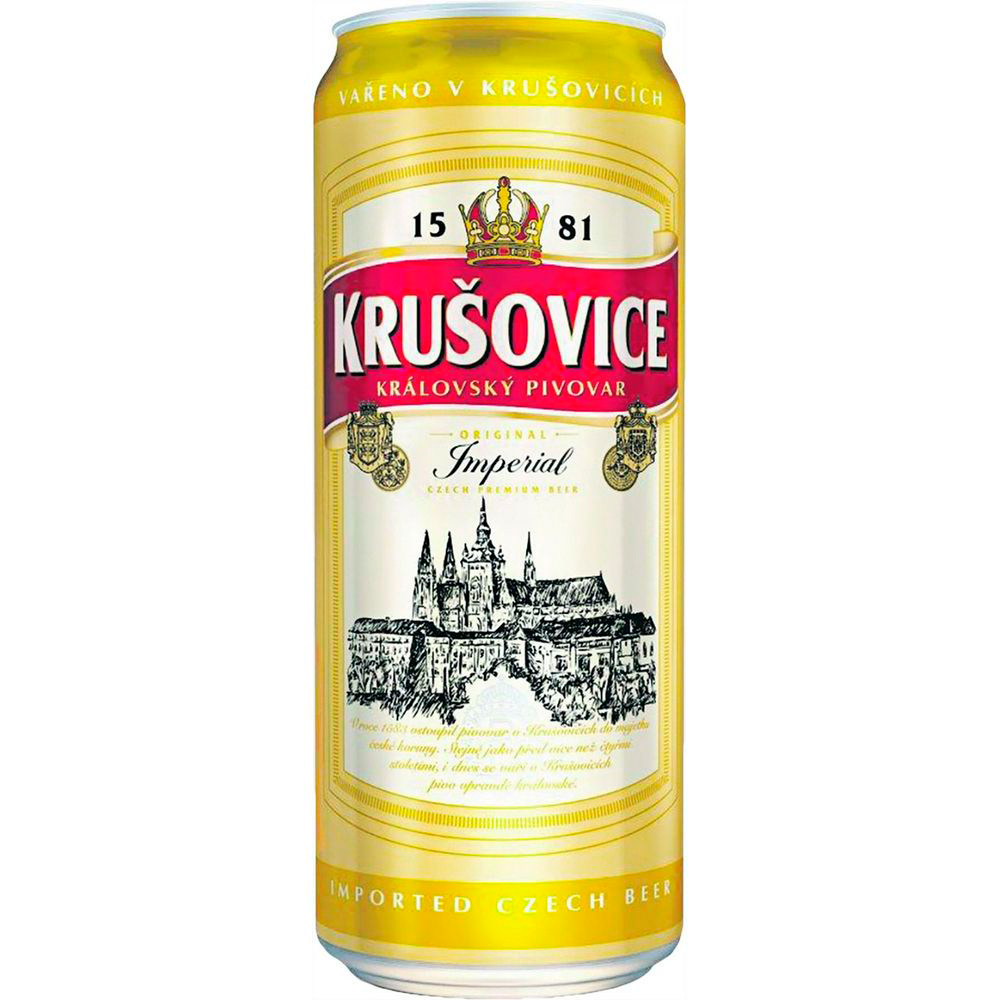 Пиво "Крушовица светлое" 0,43 л. (24) а/б. 4,2% , бан     (ЧЗ акциз + ЕГАИС)  