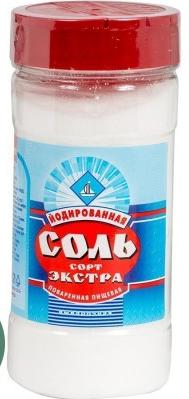 Соль Солонка 250гр. Йод   (21) Пластик 