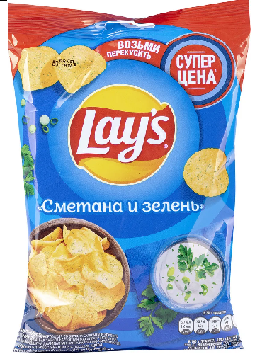 Лейз 50г.  1*28  Сметана /Зелень    340064646