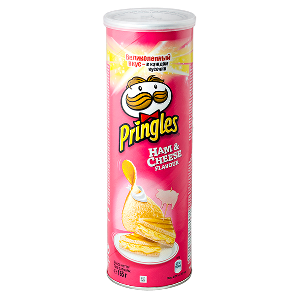 Карт. чипсы "PRINGLES" 165-185гр. Ветчина/Сыр (19)