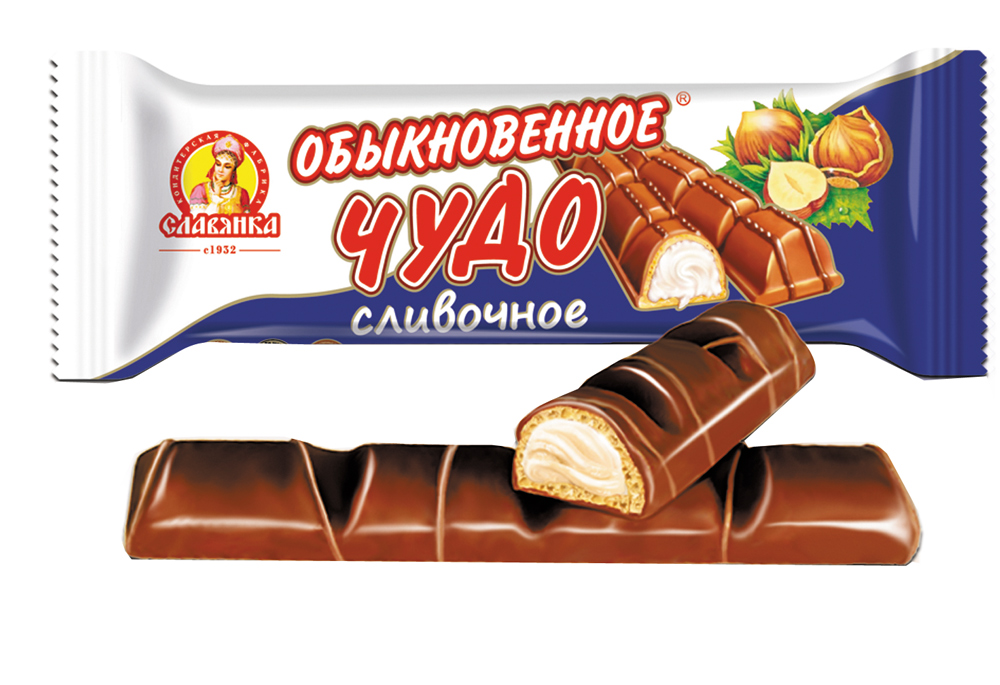 Конфеты вафельные  "Обыкновенное Чудо" 55г Сливочный   (24) 