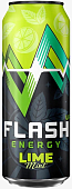 Флэш Ап Energy 0,45 л. (24) а/б. мятный лайм